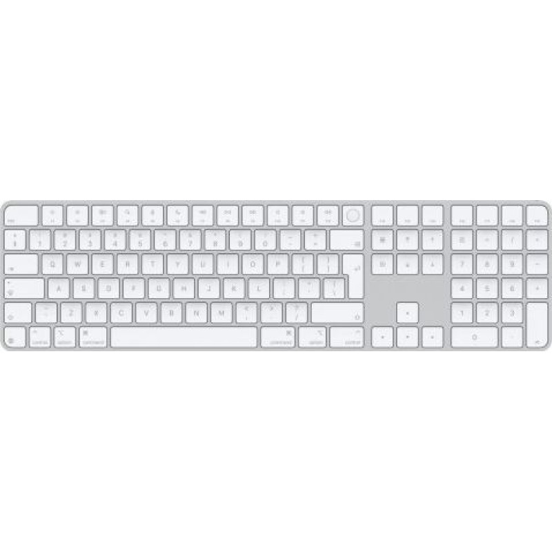 Apple Magic Keyboard with Touch ID and Numeric Keypad for Mac models with Apple silicon - International English - White Keys