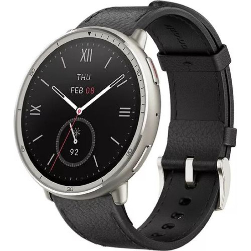 Amazfit Active 2 NFC, 43,9mm with Leather Strap, Black EU W2433EU1N