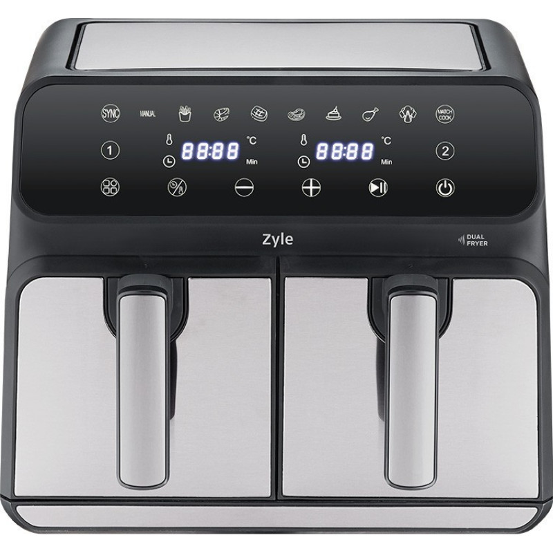 Zyle Аэрофритюрница, ZY802DAF, 8 л, с двумя корзинами для жарки.