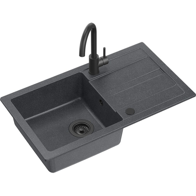 Quadron Раковина с смесителем GO MAX VERY BLACK, TQ7744GMBLM