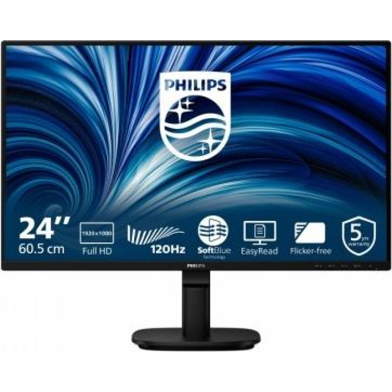 Philips Monitor 24B2N2200 23.8 inches IPS 120Hz HDMI DP VGA Speakers