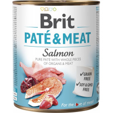 Brit Paté & Meat with Salmon - wet dog food - 800g