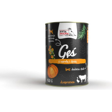 Syta Micha Goose with beef, apricot and pumpkin - wet dog food - 400g