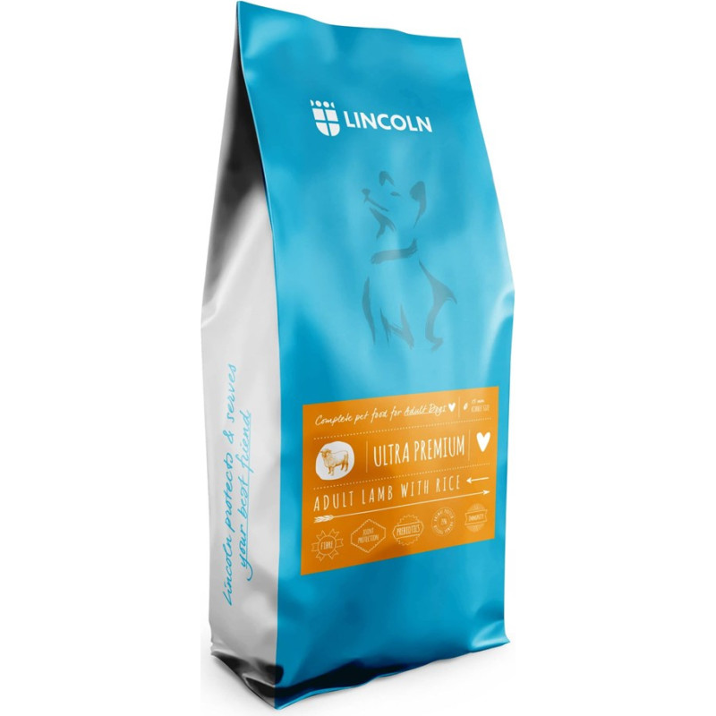 Lincoln Ultra premium Medium and large Lamb with rice - dry dog food - 12kg