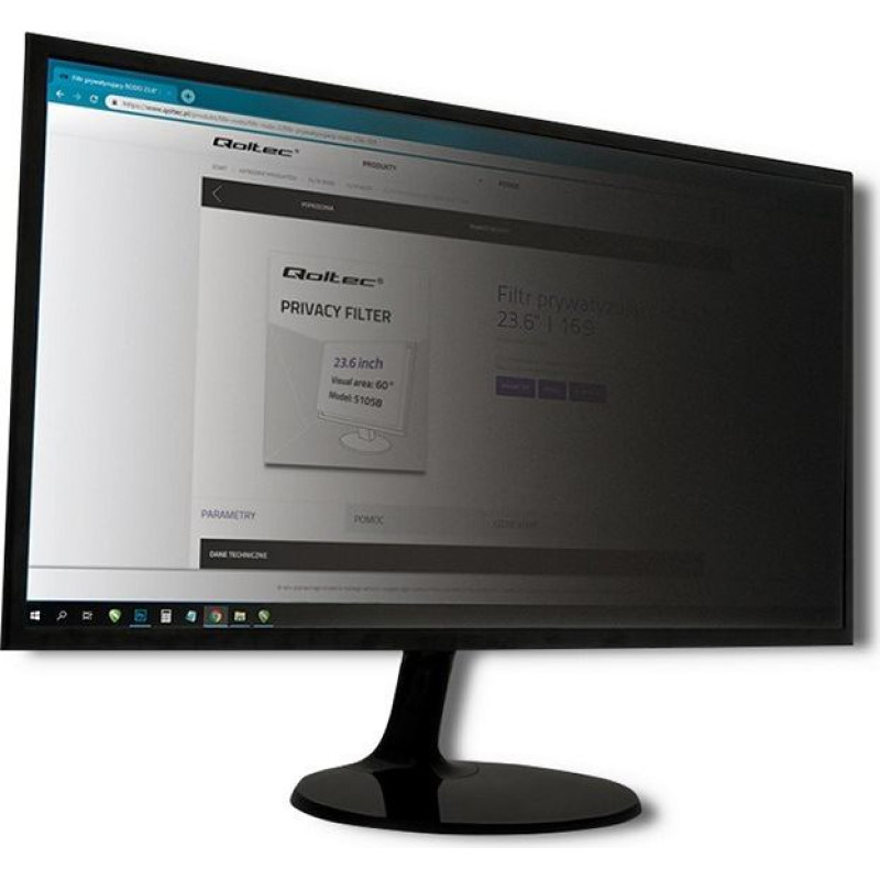 Qoltec 51059 display privacy filters 60.5 cm (23.8")
