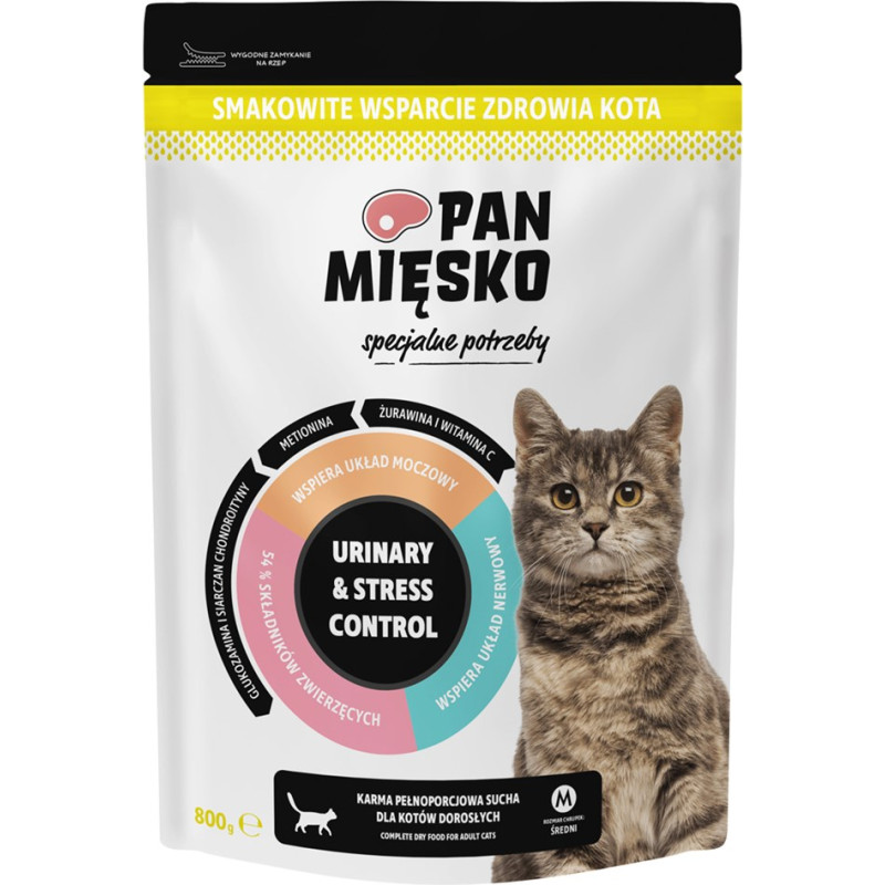 Pan Mięsko PAN MIĘSKO Urinary & Stress Control Turkey - dry cat food - 800g