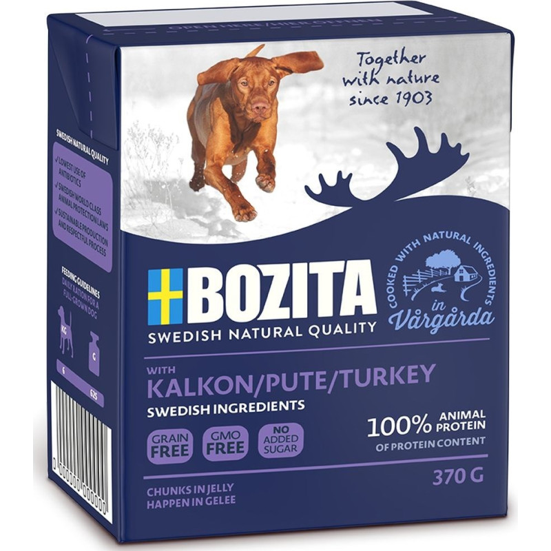 Bozita Wet dog food Chunks in jelly Turkey 370 g