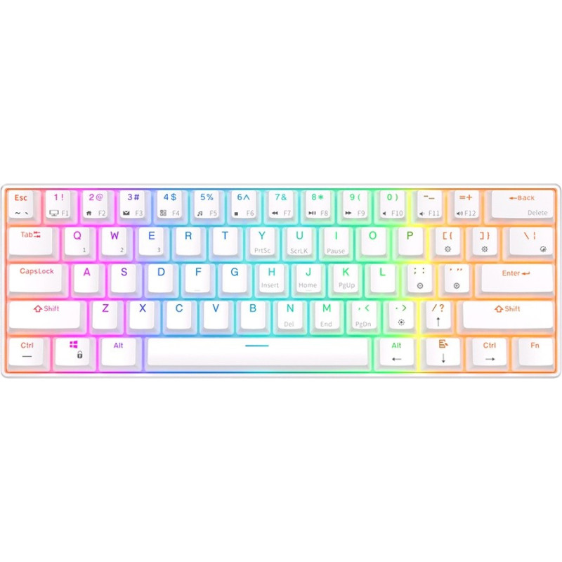 Royal Kludge RK61 White, Brown Switch, US