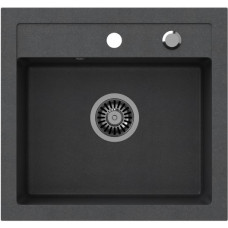 Quadron Virtuvinė plautuvė Quadron JOHNNY 110 HCQJ5047CZK, juoda