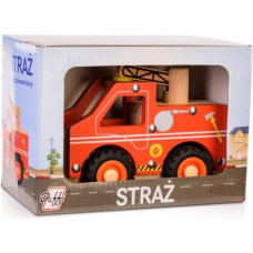 Daffi Wooden car with tires Fire brigade