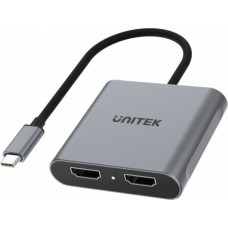 Unitek Adapter USB-c - 2x HDMI 2.0; 4K MST; M/F