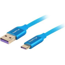 Lanberg Cable USB CM - AM 2.0 1m blue 5A, full copper