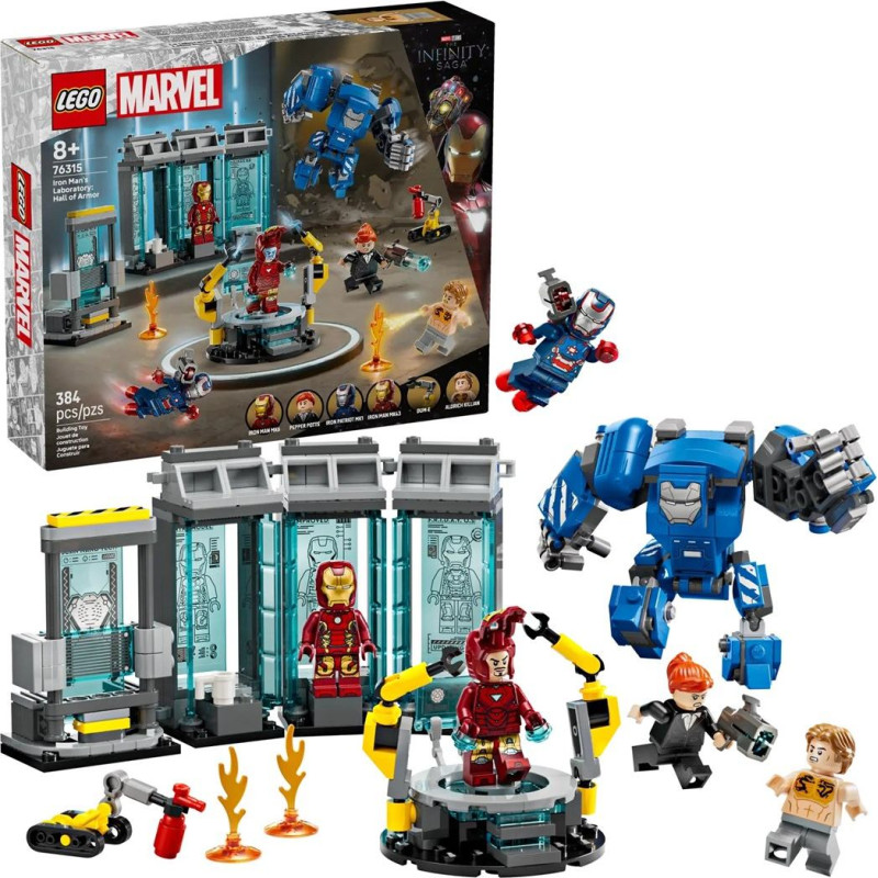 Lego MARVEL 76315 Лаборатория Железного Человека: Зал брони