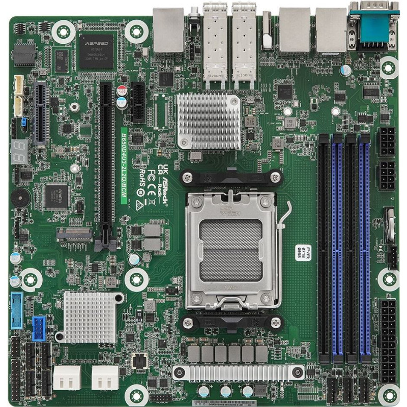 Asrock B650D4U3-2L2Q/BCM motherboard AMD B650 Express Socket AM5 micro ATX