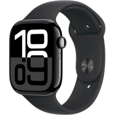 Apple Watch Series 10 GPS + Cellular 42mm Jet Black Alu Case, Black Sport Band S/M EU MWX63