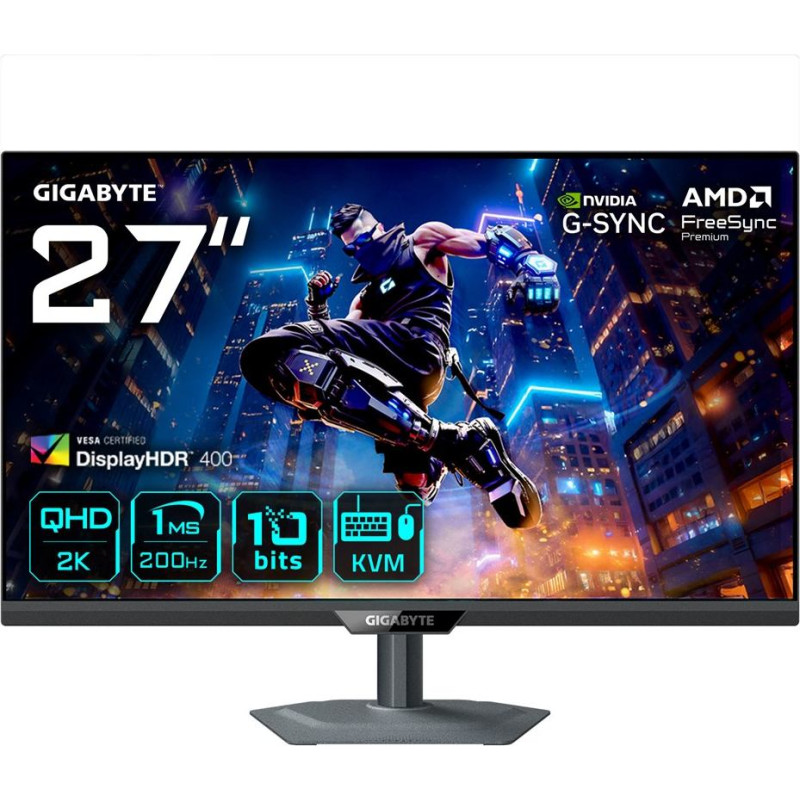 Gigabyte M27Q2 QD 27&rdquo; QHD Gaming Monitor - 2560 x 1440, 200Hz, 1ms, 350 cd/m&sup2;, FreeSync Premium, Display HDR400, HDMI 2.0, Displayport 1.4