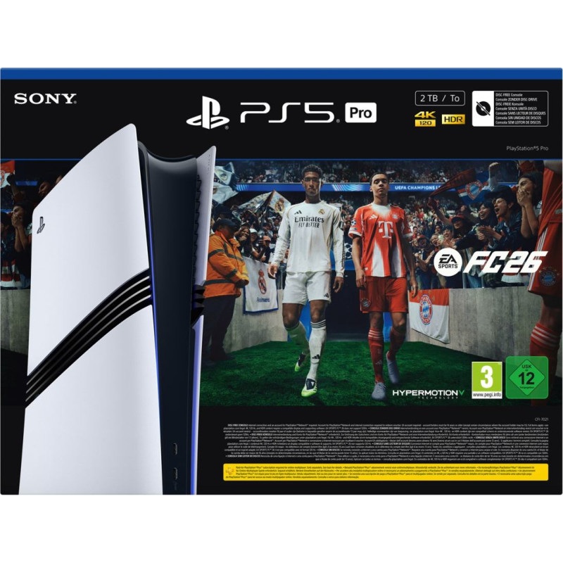 Sony PlayStation 5 Pro + EA Sports FC 26 Bundle 2 TB Wi-Fi Black, White