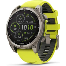 Garmin fenix 8 3.3 cm (1.3") 47 mm Digital 260 x 260 pixels Touchscreen Titanium Wi-Fi GPS (satellite)