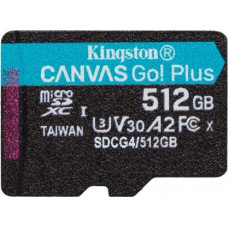 Kingston Memory card microSD 512GB Canvas Go! Plus 200MB/s A2 U3 V30