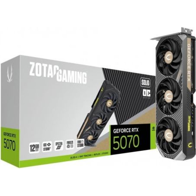 Zotac Graphics card GeForce RTX 5070 SOLID OC 12GB GDDR7 192bit 3DP/HDMI