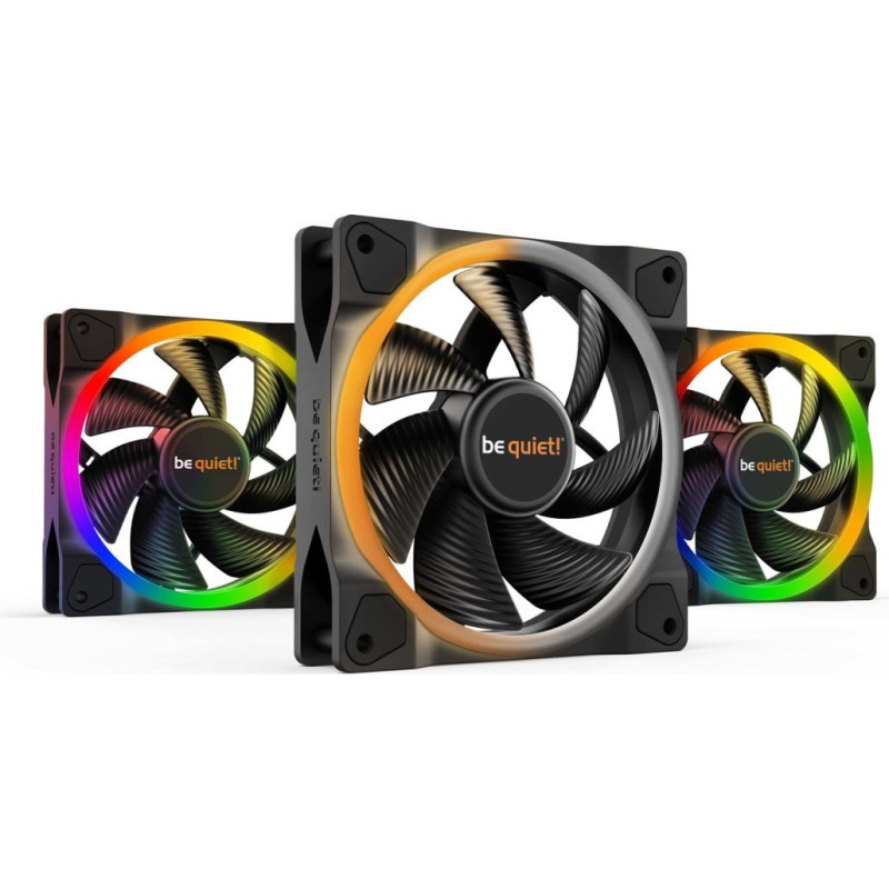 Be Quiet! Light Wings 120mm ARGB PWM Fan Black 3 Pack