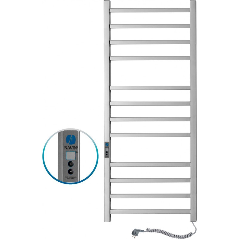 Navin Электрический полотенцесушитель, стиль &laquo;Лофт&raquo;, 500*1200, цифровое управление, правое подключение, 10-043052-5012.