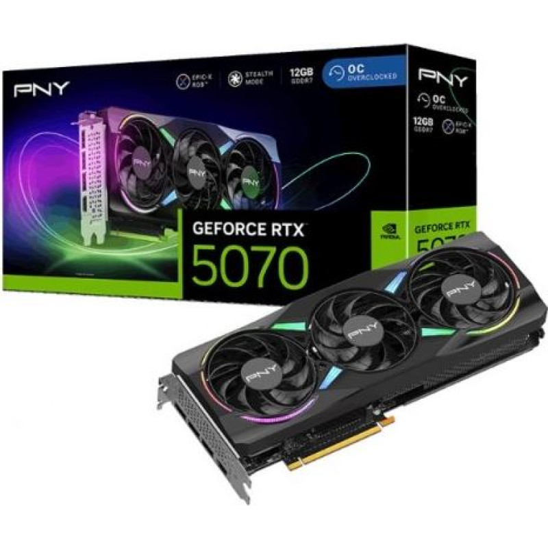 PNY GeForce RTX5070 OC ARGB 3F 12GB 192-bit 672GB/s