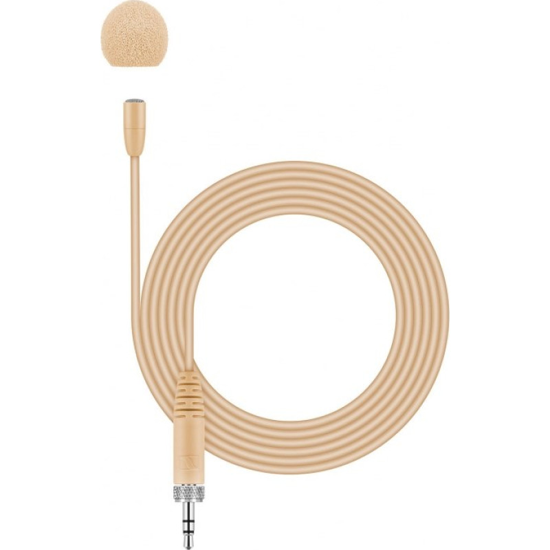 Shure Sennheiser MKE Essential Omni Beige - miniature lavalier microphone with 3.5 mm jack connector (beige)