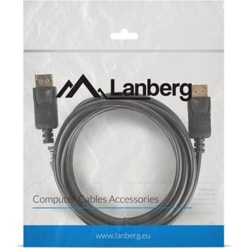 Lanberg CA-DPDP-10CC-0030-BK DisplayPort cable 3 m Black