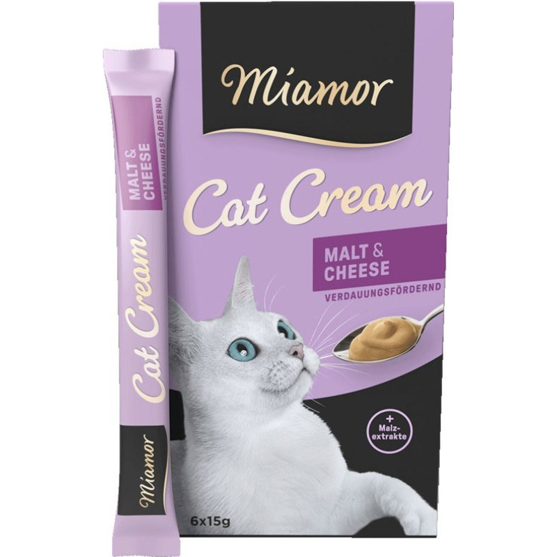 Miamor Cat Cream Malt & Cheese - cat treats - 6x15g