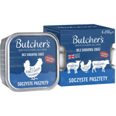 Butcher's Original Mix Juicy pates - wet dog food - 4 x 150g