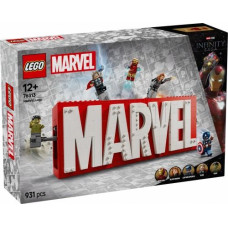Конструктор Lego Super Heroes 76313: логотип MARVEL и минифигурки