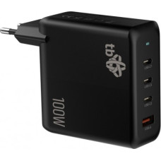 TB 3x USB C + USB A Power Delivery Wall Charger Black, GaN 100W