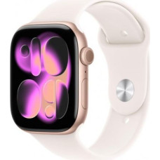 Apple Watch Series 11&nbsp;GPS&nbsp;46mm&nbsp;Rose Gold Aluminium Case with Light Blush Sport Band - S/M