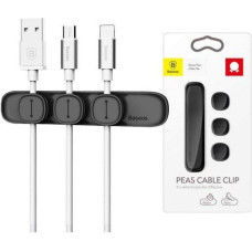 Baseus Cable Clip Peas Black (ACWDJ-01)