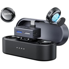 Boya Microphone Wireless BOYALINK 3-01, 2.4GHz, AI Noise Cancellation, with 2 transmitters and 2 receivers (Type-C, 3.5mm Female) Black EU