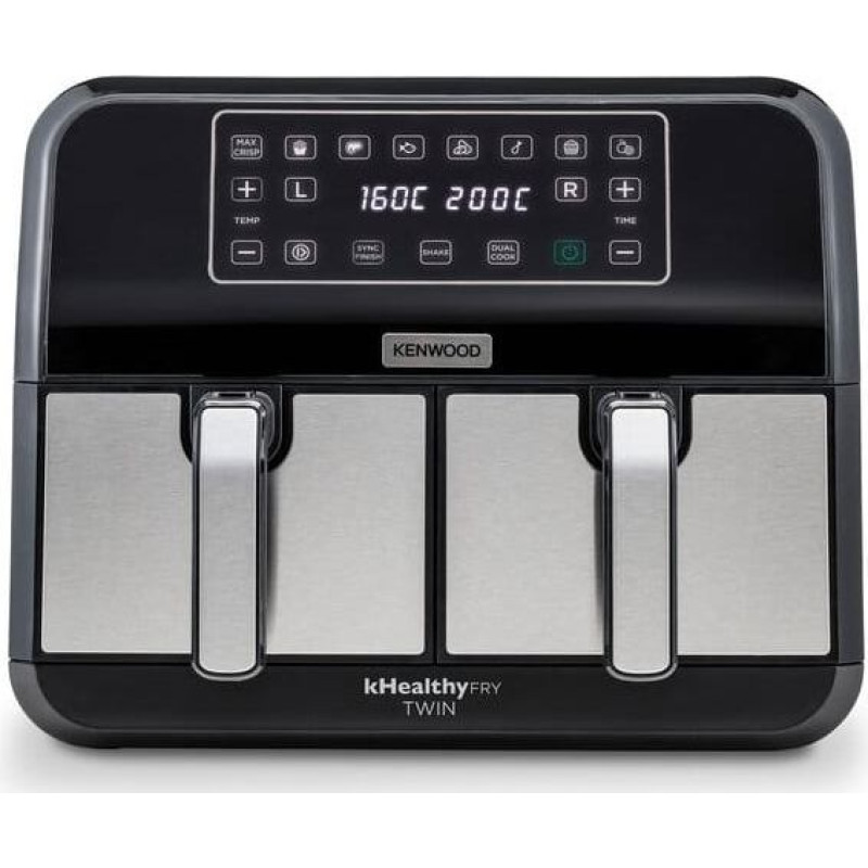 Kenwood HFM20.000MB fryer Double 8 L Stand-alone 1700 W Hot air fryer Black