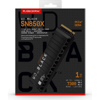 WD Western Digital Black WD_BLACK&trade; SN850X NVMe&trade; SSD POWERED BY SANDISK 1 TB, [With Heatsink]