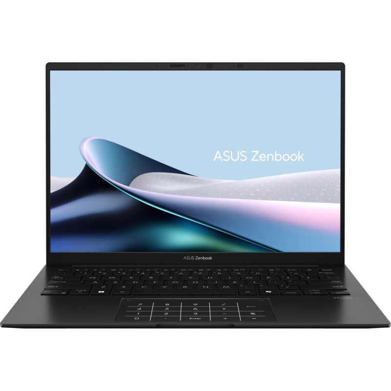 Asus Zenbook 14 OLED UM3406KA-QD018W AMD Ryzen AI 5 340 Laptop 35.6 cm (14") WUXGA 16 GB LPDDR5x-SDRAM 512 GB SSD Wi-Fi 6E (802.11ax) Windows 11 Home Black