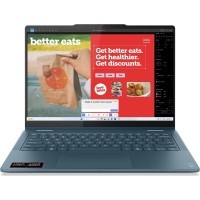 Lenovo Yoga 7 2-in-1 14AKP10 Copilot+ PC AMD Ryzen AI 5 340 Hybrid (2-in-1) 35.6 cm (14") Touchscreen WUXGA 16 GB LPDDR5-SDRAM 512 GB SSD Wi-Fi 7 (802.11be) Windows 11 Home Teal