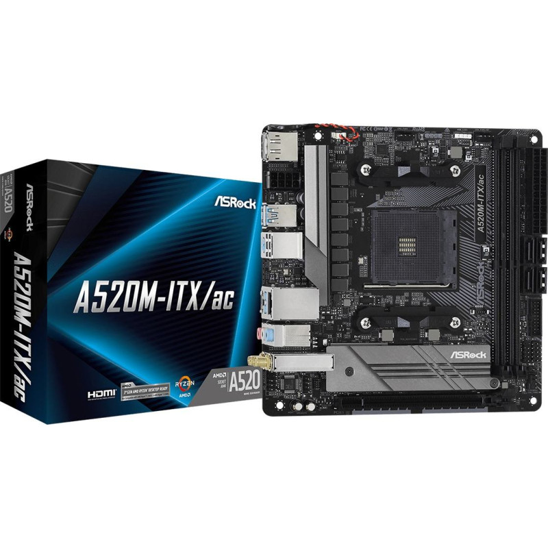 Asrock A520M-ITX/ac Socket AM4 micro ATX