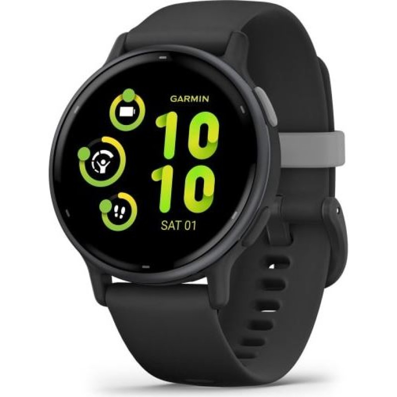 Garmin Vivoactive 5 3.05 cm (1.2") AMOLED 42 mm Digital 390 x 390 pixels Touchscreen Black Wi-Fi GPS (satellite)