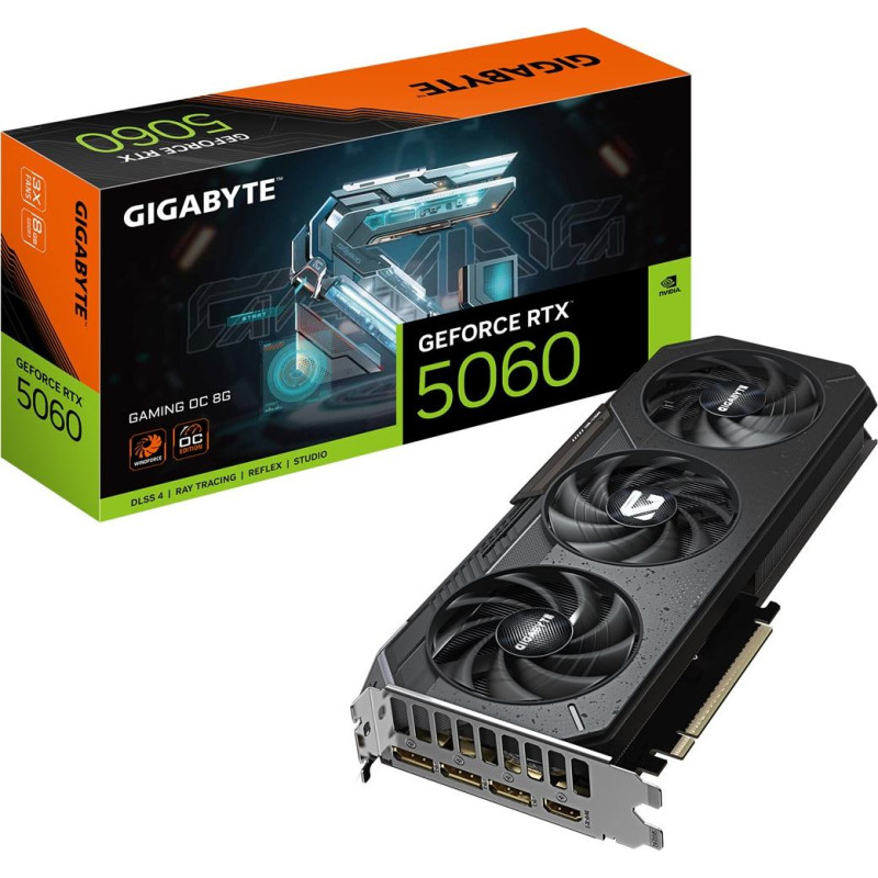 Gigabyte GeForce RTX 5060 GAMING OC 8G Graphics Card - 8GB GDDR7