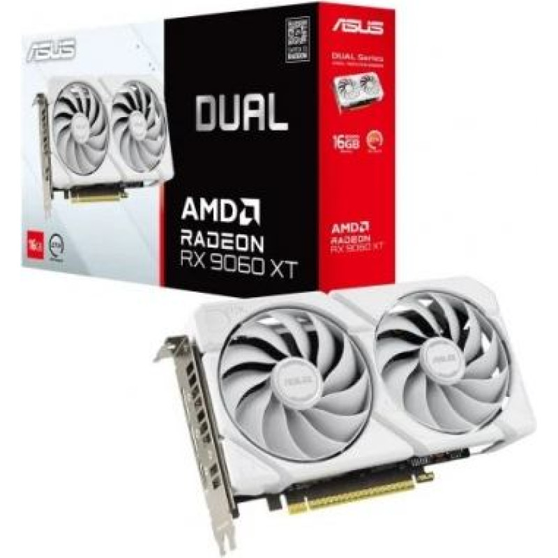 Asus Graphics card Radeon RX 9060 XT DUAL-RX9060XT-16G-WHITE