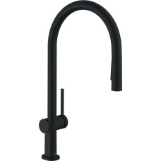 Hansgrohe Кухонный смеситель с выдвижным шлангом Talis M54 72801670 (матовый черный)
