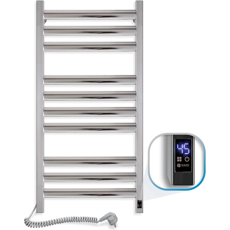 Navin Электрический полотенцесушитель Ellipse 500*1000, левая сторона, с датчиком и таймером, 10-045153-5010.