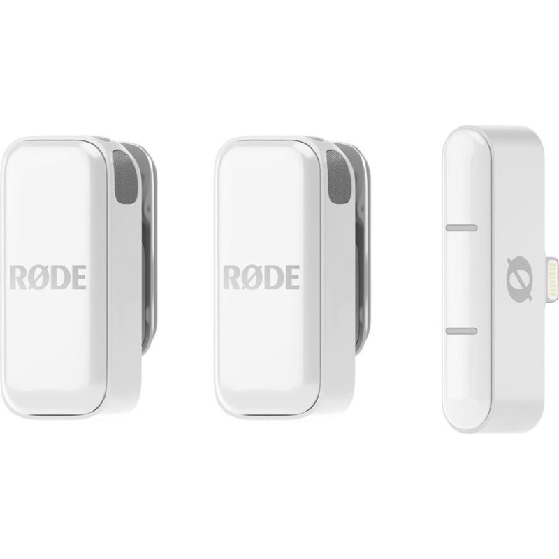 Rode R&Oslash;DE Wireless Micro - 2-channel digital wireless system, Lightning, white