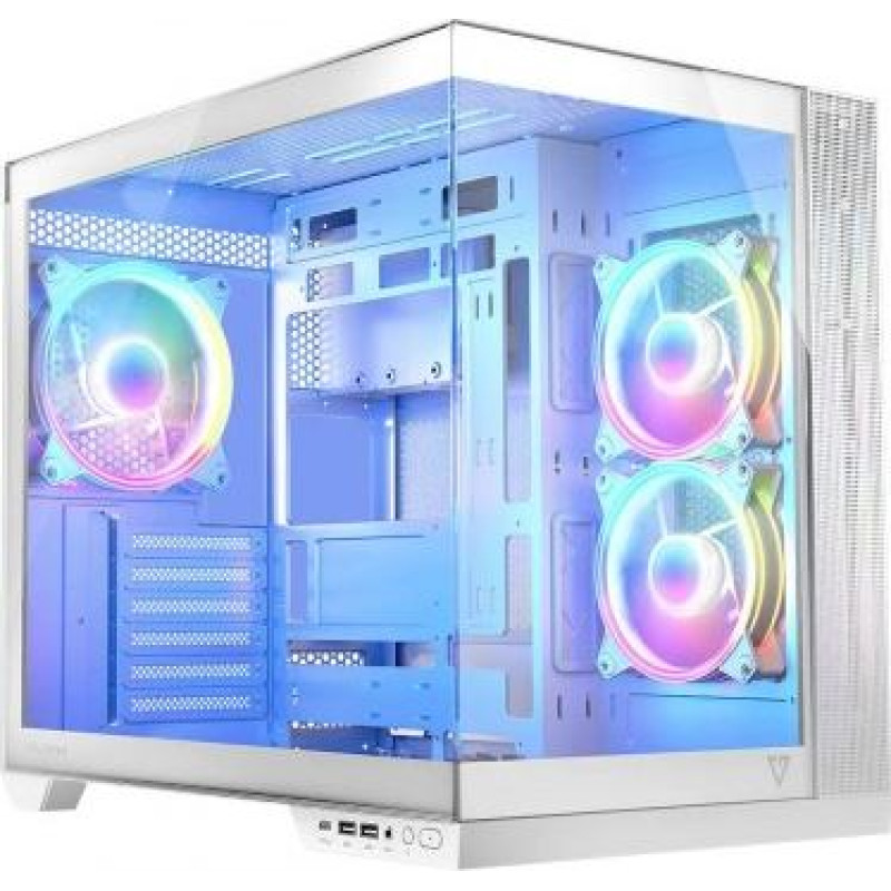 Modecom Computer case VOLCANO PANORAMA APEX ARGB 3F MIDI White