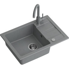 Quadron кухня с микшером GO SMART, TQ6244GSSZ, серый