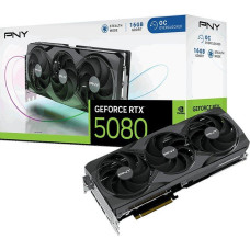 PNY Karta graficzna PNY GeForce RTX 5080 Triple Fan Overclocked 16GB GDDR7 DLSS4 (VCG508016TFXPB1-O)